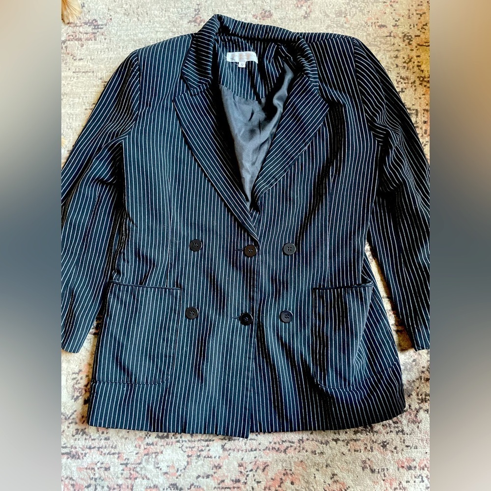 San Francisco Black and White Striped Blazer Size 5